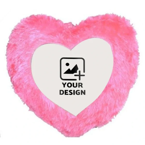 heart shape pink pillow
